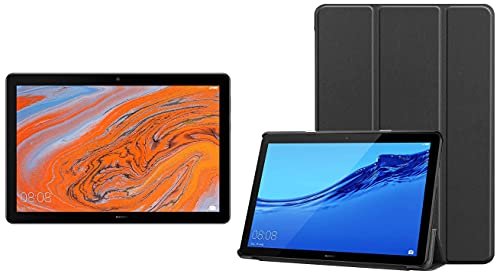 Huawei MediaPad T5 Tablet WiFi Edition-Black (10.1 inch, 3+32GB, Wi-Fi, 5 MP Rear Camera, 5100mAH Battery, 16.7M Colours, Dual Stereo Speakers,Octa-Core Processor, Bluetooth) + Cover