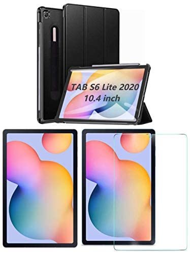 Samsung Galaxy Tab S6 Lite (10.4 inch, RAM 4 GB, ROM 64 GB, Wi-Fi-only), Chiffon Pink + Cover + 1 Pack Tempered Glass