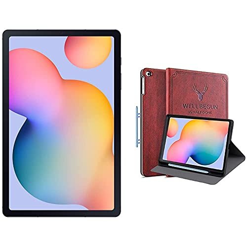 Samsung Galaxy Tab S6 Lite 26.31 cm (10.4 inch), S-Pen in Box, Slim and Light, Dolby Atmos Sound, 4 GB RAM, 64 GB ROM, Wi-Fi+LTE,Oxford Grey + Cover