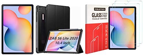 Samsung Galaxy Tab S6 Lite (10.4 inch, RAM 4 GB, ROM 64 GB, Wi-Fi-only), Chiffon Pink + Cover + 2 Pack Tempered Glass