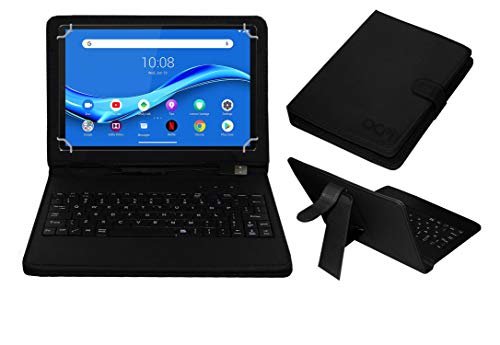 Acm USB Keyboard Case Compatible with Lenovo Smart Tab M10 Fhd Plus 2Nd Gen Tablet Cover Stand Study Gaming Direct Plug & Play – Black