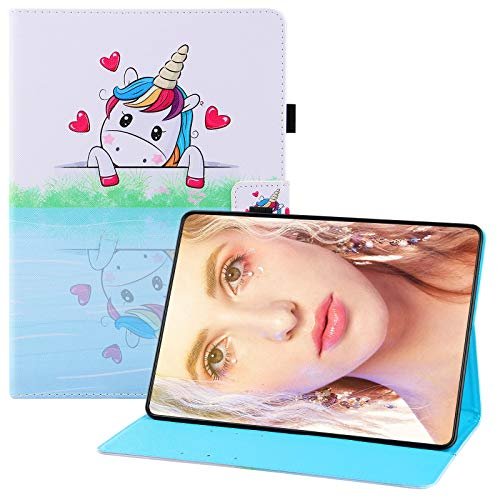 YKDY Tablet Protective Cases Compatible with Samsung Galaxy Tab S7 Plus T970 Colored Drawing Horizontal Flip PU Leather Case with Holder & Card Slots & Wallet & Sleep/Wake-up Function