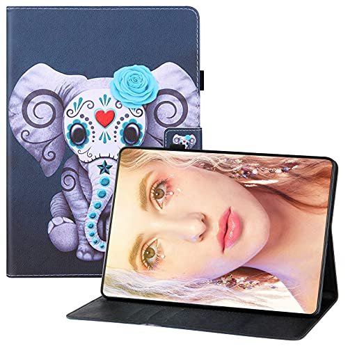 YKDY Tablet Protective Cases Compatible with Samsung Galaxy Tab S7 Plus T970 Colored Drawing Horizontal Flip PU Leather Case with Holder & Card Slots & Wallet & Sleep/Wake-up Function
