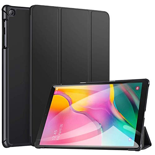 ABOUTTHEFIT Ultra Slim Lightweight Trifold Stand Smart Folio Case Hard Cover for Samsung Galaxy Tab A 10.1 Inch 2019,(Black) (Will Not Fit Lenovo Tab M10)