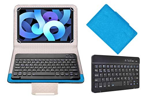 Acm Bluetooth Keyboard Case Compatible with Apple Ipad Air (4Th Generation) Tablet Flip Cover Stand Study Gaming Blue