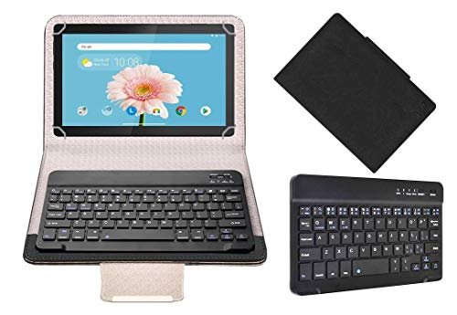 Acm Bluetooth Keyboard Case Compatible with Lenovo M10 Fhd Rel Tb-X605Lc Tablet Flip Cover Stand Study Gaming Black