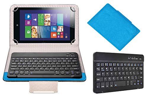 Acm Bluetooth Keyboard Case Compatible with Lenovo Miix 2 8″ Tablet Flip Cover Stand Study Gaming Blue