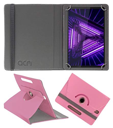 Acm Rotating Leather Flip Case Compatible with Lenovo M10 Fhd Plus 2nd Gen Tb-X606f 10.3 Tablet Cover Stand Light Pink