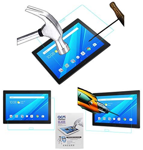 Acm Tempered Glass Screenguard Compatible with Lenovo Tab4 10 Plus Tb-X704L Tablet Screen Guard