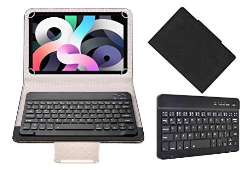 Acm Wireless Bluetooth Keyboard Case Compatible with Apple Ipad Air (10.9-Inch 4th Gen) New Tablet Flip Cover Stand Study Gaming Black