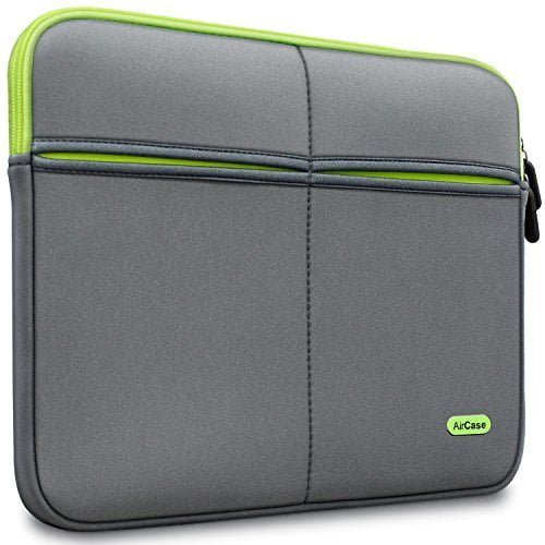 AirCase 11.6-Inch Laptop Sleeve, Premium , Suave, 6-MultiUtility Pockets (Grey)