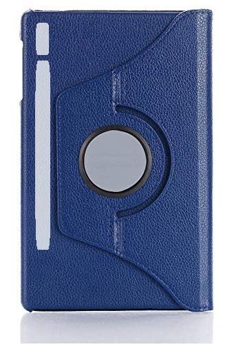 Grab N Go 360 Degree Rotating PU Leather Flip Case Cover for Samsung Galaxy Tab S6 (SM-T860 / T865) – 2019. (Black) (Midnight Blue)