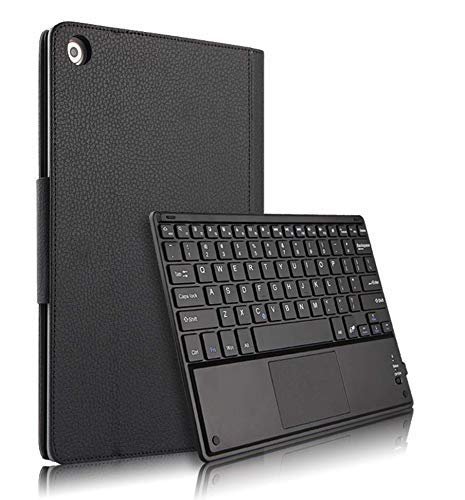 HOM Detachable Wireless Bluetooth Keyboard with Mouse/Trackpad/Touchpad Tablet Cover Case for Lenovo Tab M10 FHD Plus X606V / TB-X606F / TB-X606X 10.3 inch 1st & 2nd GenTablet