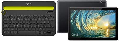 HUAWEI MediaPad T5 Tablet (10.1 inch, 32GB, Wi-Fi + 4G LTE) Black+ Multi Device Bluetooth Keyboard