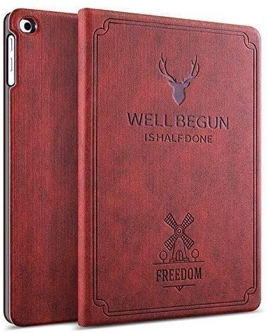 ProElite Smart Deer Flip case Cover for Samsung Galaxy Tab A7 10.4 inch SM-T500/T505/T507 (Wine Red)