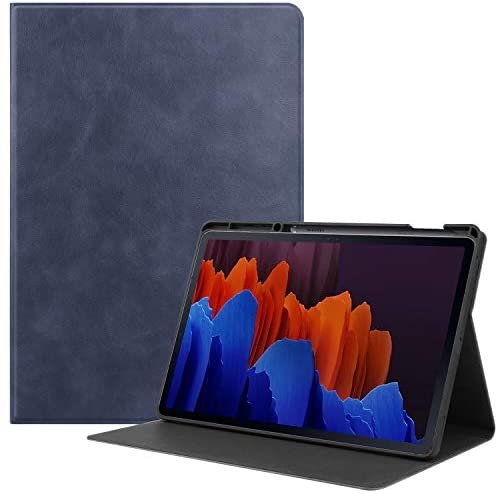 ProElite Smart Flip case Cover for Samsung Galaxy Tab S7 Plus 12.4 Inch SM-T970/T975/T976 with SPen Holder, Dark Blue