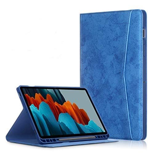 ProElite Smart Multi Angle case Cover for Samsung Galaxy Tab S7 Plus 12.4 Inch SM-T970/T975/T976, Dark Blue