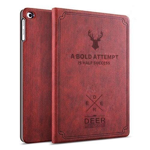 Robustrion Smart Flexible Flip Stand Case Cover for Samsung Tab A 8.0 Cover 2019 (SM-T290/SM-T295) 8 inch – Deer Vine Red