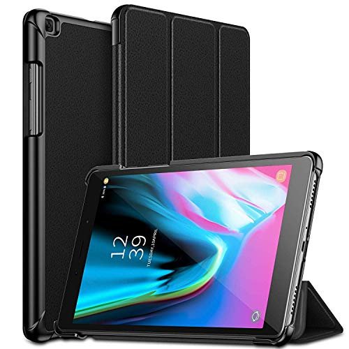Robustrion Smart Trifold Hard Back Flip Stand Case for Samsung Tab A 8.0 Cover 2019 (SM-T290/SM-T295) 8 inch 2019 Release – Black