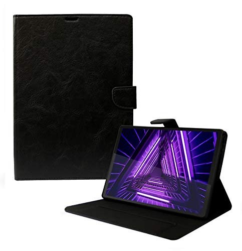 TGK Multipurpose Smart Stand Leather Flip Cover with Silicone Back Case for Lenovo Tab M10 FHD Plus Cover 10.3 inch Tablet Model X606V / TB-X606F / TB-X606X – Black