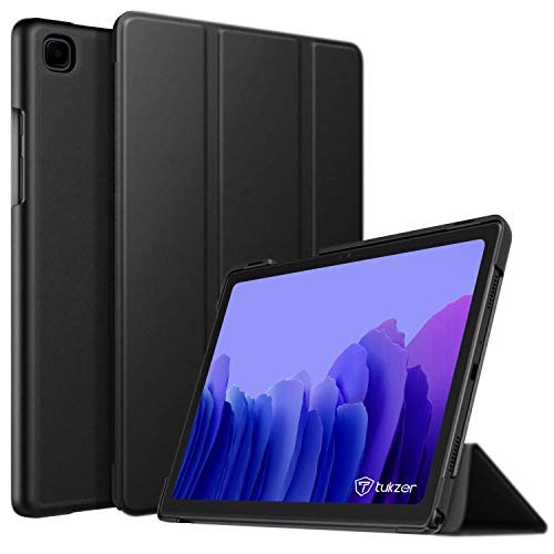 Tukzer Case Cover for Samsung Galaxy Tab A7 10.4 (2020) – [SM-T500 / T505/ T507] Ultra Slim Lightweight Hard Back Trifold Smart Stand Flip Folio (Black) (TZ-C1)