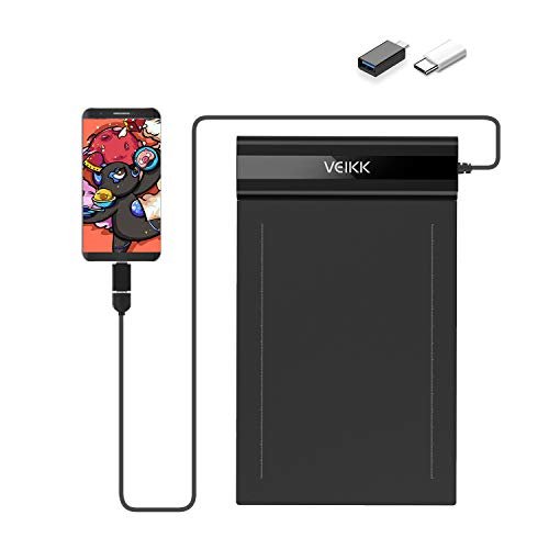 VEIKK S640 V2 Support Android Graphic Tablet Pen Tablet Drawing Tablet 6 * 4 Inch with Battery-Free Passive Pen(8192 Levels Pressure)