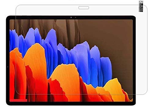 armour guards 9h unbreakable screen protector full screen coverage (except edges) with nano glass technology for samsung galaxy tab s7 plus (transparent)