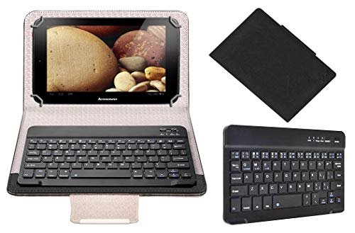 Acm Bluetooth Keyboard Case Compatible with Lenovo Ideatab S2109 Tablet Flip Cover Stand Study Gaming Black