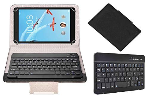 Acm Bluetooth Keyboard Case Compatible with Lenovo Tab E8 Tablet Flip Cover Stand Study Gaming Black