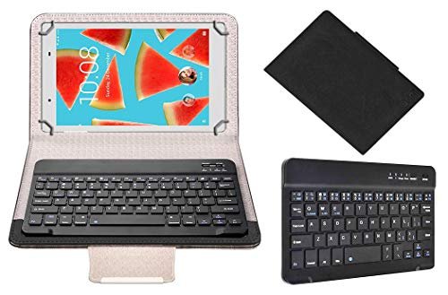 Acm Bluetooth Keyboard Case Compatible with Lenovo Tab4 8 Tablet Flip Cover Stand Study Gaming Black