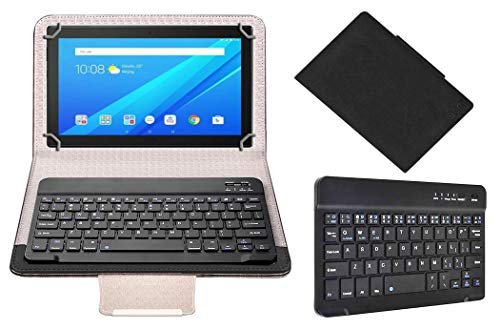 Acm Bluetooth Keyboard Case Compatible with Lenovo Tab 4 10 Tablet Flip Cover Stand Study Gaming Pink