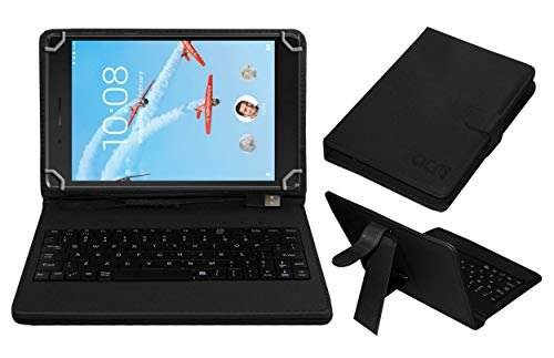 Acm USB Keyboard Case Compatible with Lenovo Tab 7 16gb Tablet Cover Stand Study Gaming Direct Plug & Play – Black