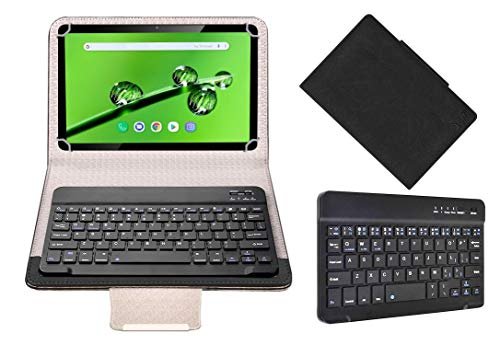 Acm Wireless Bluetooth Keyboard Case Compatible with Domo Slate Slp9kb Tablet Flip Cover Stand Study Gaming Black