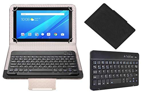 Acm Wireless Bluetooth Keyboard Case Compatible with Lenovo 10 Inch Byju Tablet Flip Cover Stand Study Gaming Black