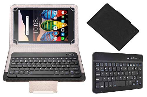 Acm Wireless Bluetooth Keyboard Case Compatible with Lenovo 710i Tablet Flip Cover Stand Study Gaming Black