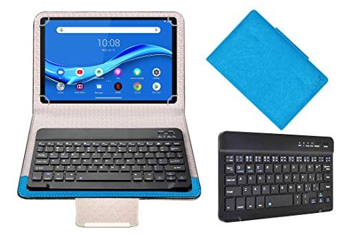 Acm Wireless Bluetooth Keyboard Case Compatible with Lenovo Tab M10 Fhd Plus 10.3 2Nd Gen Tb-X606 Tablet Flip Cover Stand Study Gaming Blue