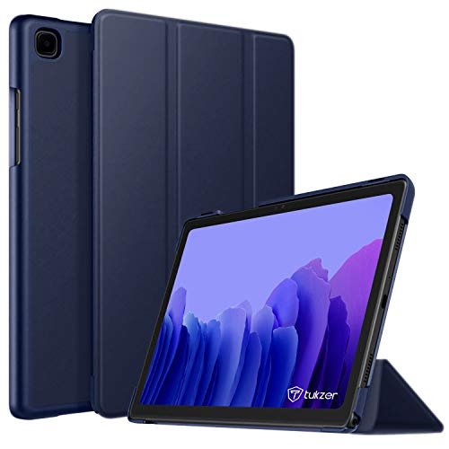 Tukzer Case Cover for Samsung Galaxy Tab A7 10.4 (2020) – [SM-T500 / T505/ T507] Ultra Slim Lightweight Hard Back Trifold Smart Stand Flip Folio (Blue)