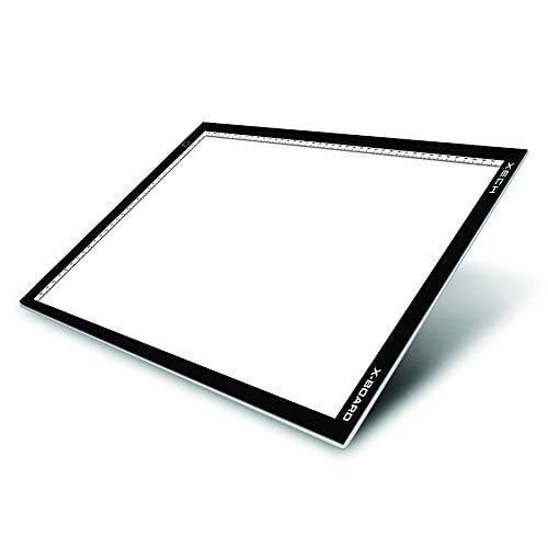 XECH LED Drawing Board A4 Size X-Board Lighted Tracing Pad with Brightness Control X-Ray Viewer Box