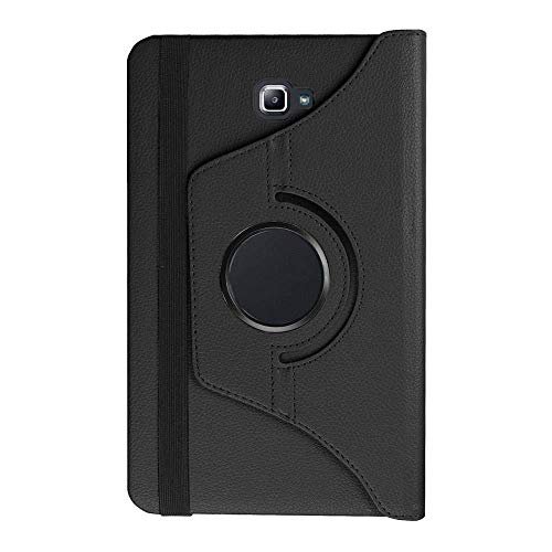 Nv 360 Degree Rotating Stand Flip Case Cover for Samsung Galaxy Tab A Sm-T580,Sm-T585 Sm-T587 (Black)