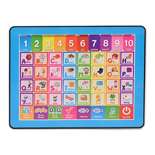 Outgeek Kids Learning Tablet Creative Touch Screen English Learning Tablet Preschool Learning Pad Educational Toy