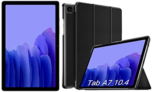 Samsung Galaxy Tab A7 26.31 cm (10.4 inch), Slim Metal Body, Quad Speakers with Dolby Atmos, RAM 3 GB, ROM 32 GB Expandable, Wi-Fi-only, Grey + Cover