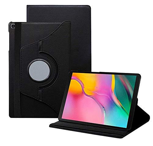 Shoppers Point 360 Degree Rotating Leather Smart Case Cover Compatible for Samsung Galaxy Tab A 10.1 inch SM-T510 (Wi-Fi) / SM-T515 (LTE) / SM-T517 2019 – Black