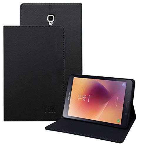 TGK Executive Leather Flip Cover with Silicone Back Case for Samsung Galaxy Tab A 8 inch 2017 (Model SM- T380 / T385) Black