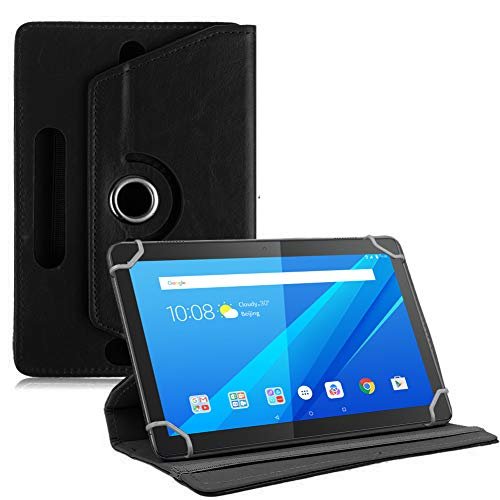 TGK Universal 360 Degree Rotating Leather Rotary Swivel Stand Case Cover for Lenovo Tab M10 (HD) TB-X505X 10.1 inch Tablet – Black