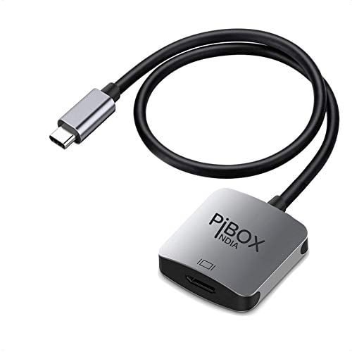 USB C to HDMI Adapter , PiBOX India USB Type C to HDMI Adapter Cable for MacBook Pro 2018/2017, iPad Pro/MacBook Air 2018, Chromebook, Surface Book 2/Go, Samsung S8/S9/Plus, More (Grey Color)