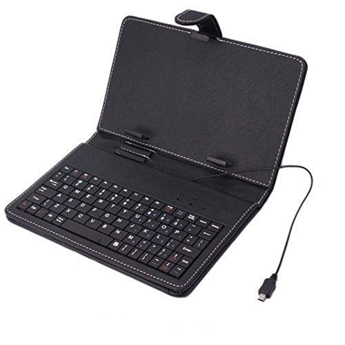 XENX USB Keyboard Tablet Case Folding Cover for All 7/8 inch Tablets – Black