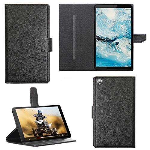 Zaoma Artificial Leather Flip case Cover for Lenovo Tab M8 (2nd Gen) Model No. : TB-8505X/TB-8505F 8 inch Tablet – Black